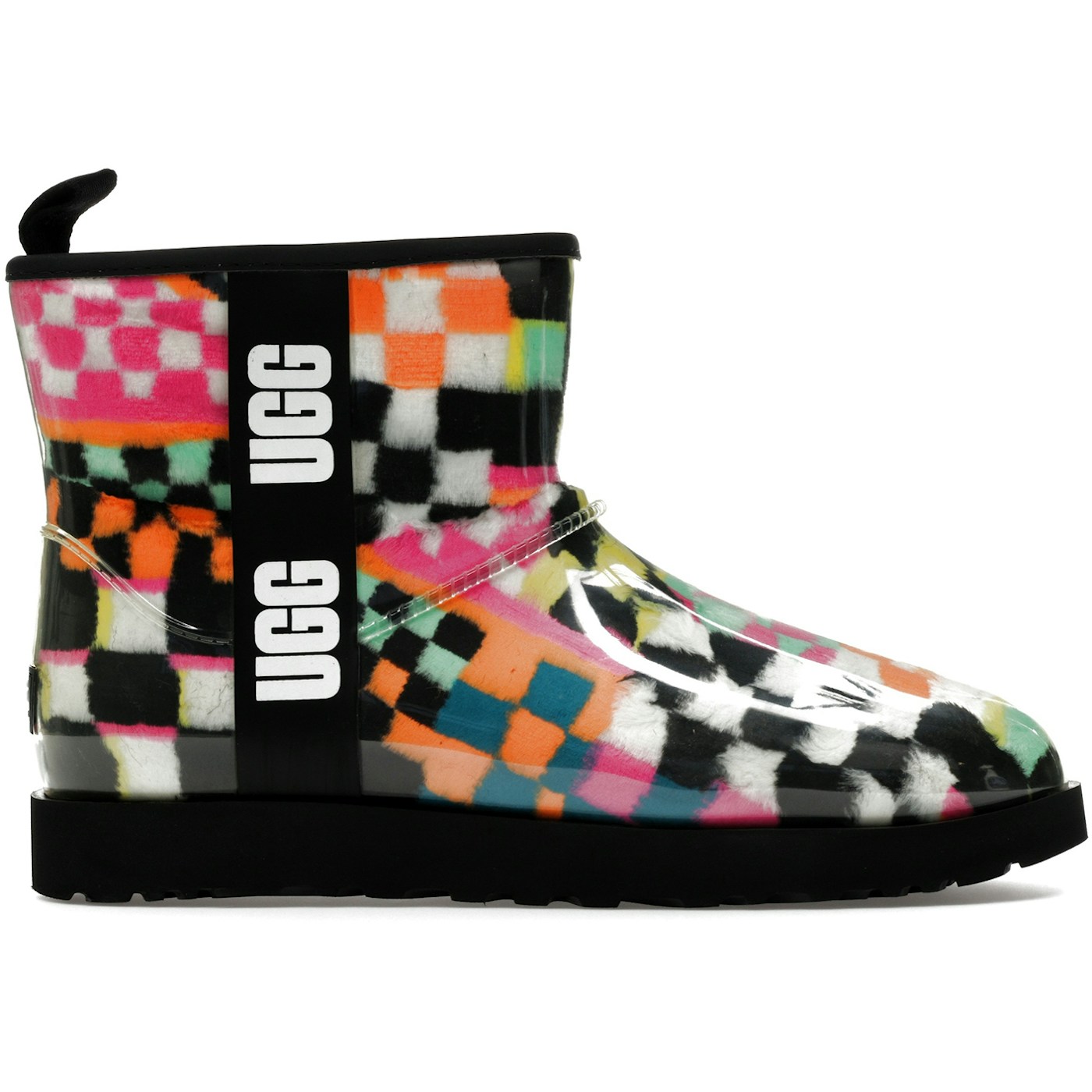 UGG Classic Clear Mini Boot Checks Black Multi (Womens)