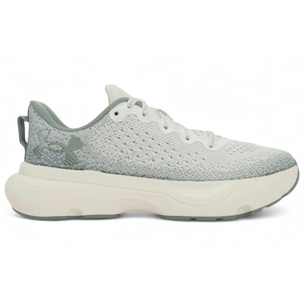 Under Armour Infinite White Quartz Silica Green Metallic Silica (Womens)