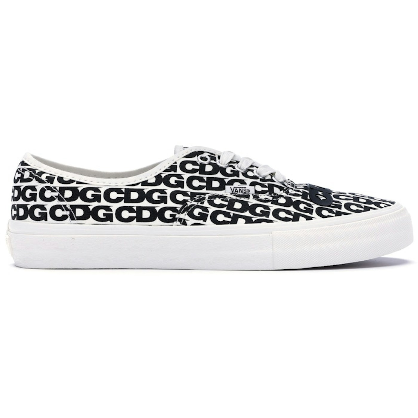 Vans Authentic Comme des Garcons White Heel Tab