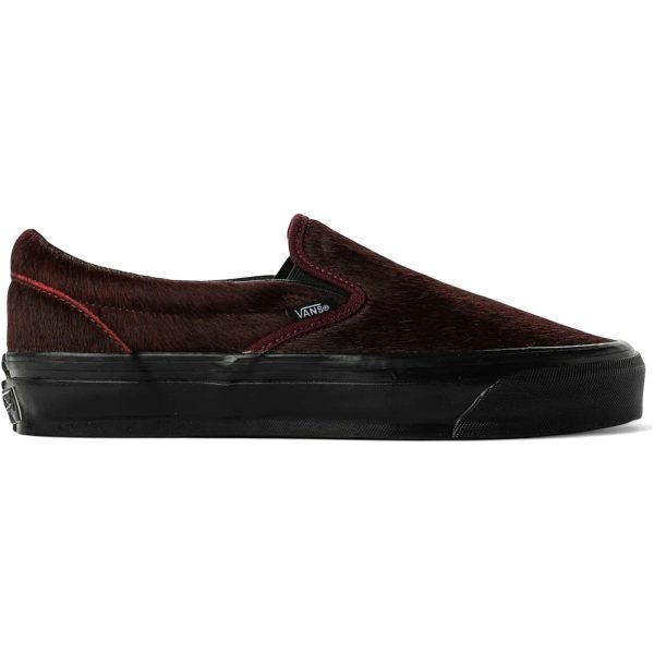 Vans Classic Slip-On 98 LX Pony Hair Burgundy Black