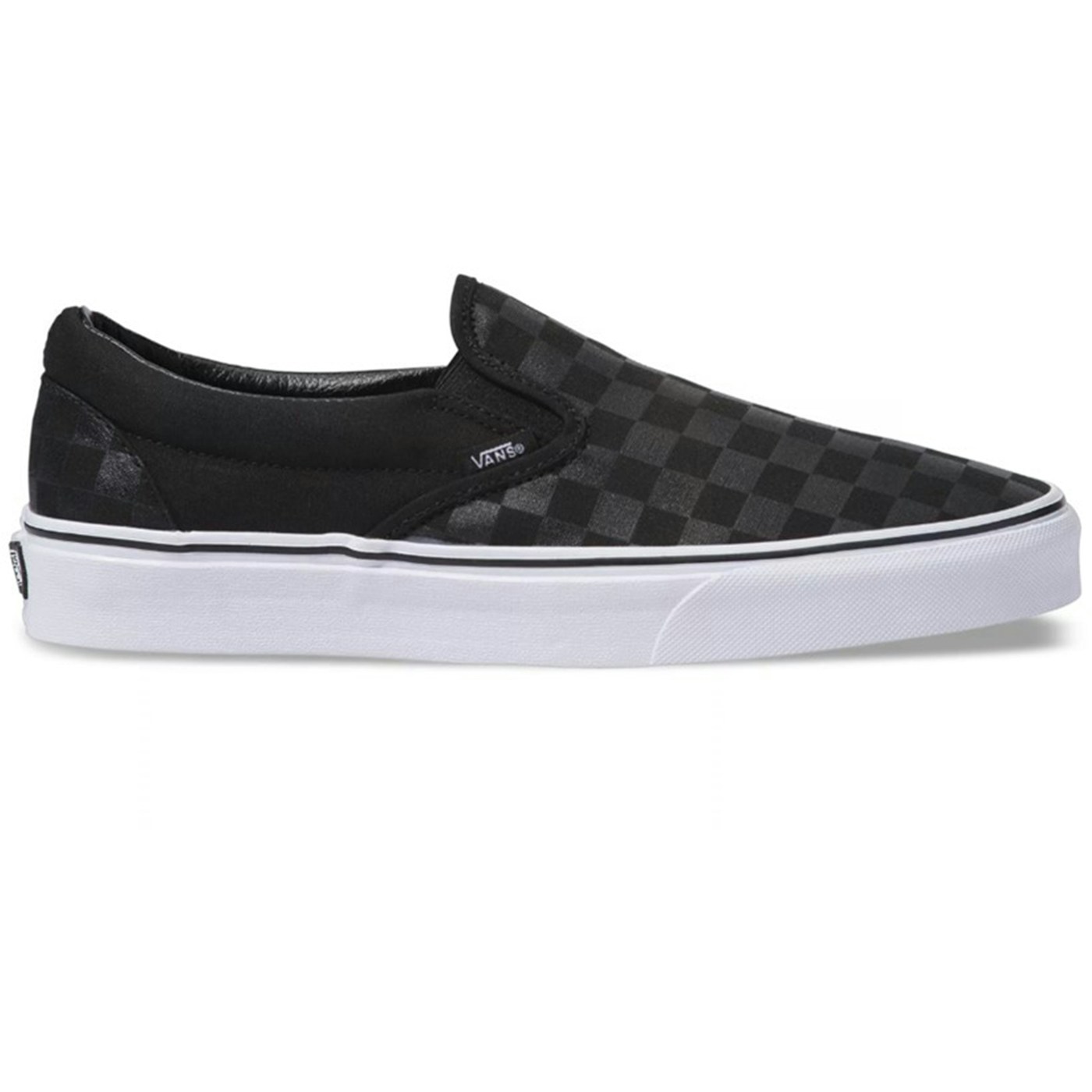 Vans Classic Slip-On Checkerboard Black Charcoal 2 Vans Classic Slip-On Checkerboard Black Charcoal