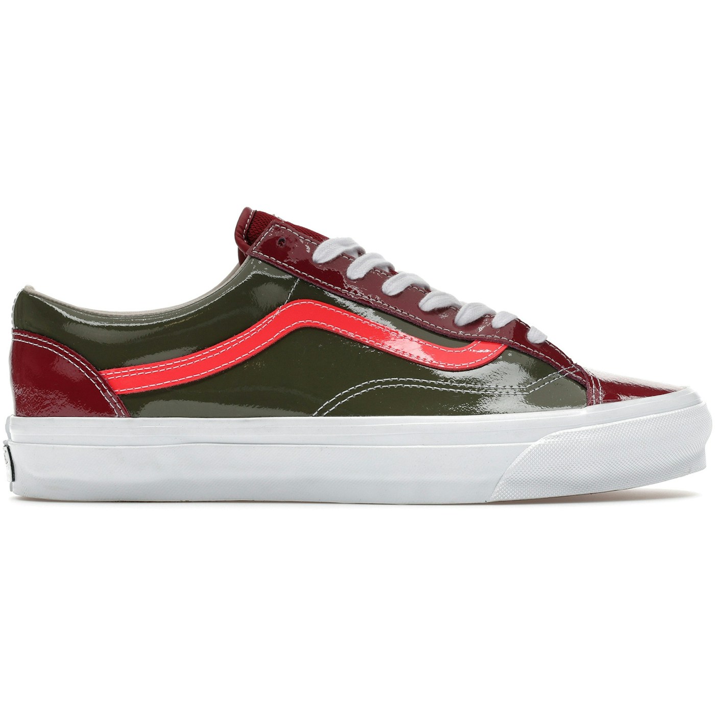 Vans LX Old Skool 36 Patent Leather Bordeaux Olive 2 Vans LX Old Skool 36 Patent Leather Bordeaux Olive