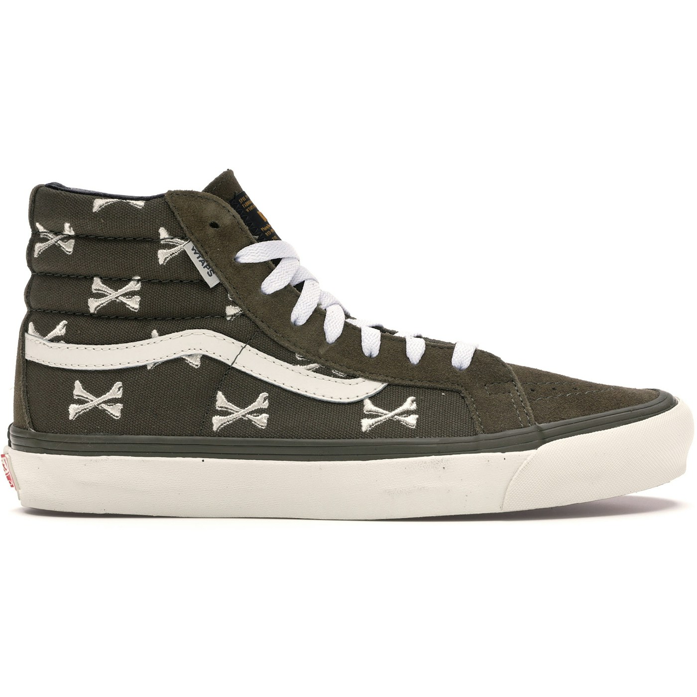 Vans Sk8-Hi WTAPS Olive Crossbones 2 Vans Sk8-Hi WTAPS Olive Crossbones