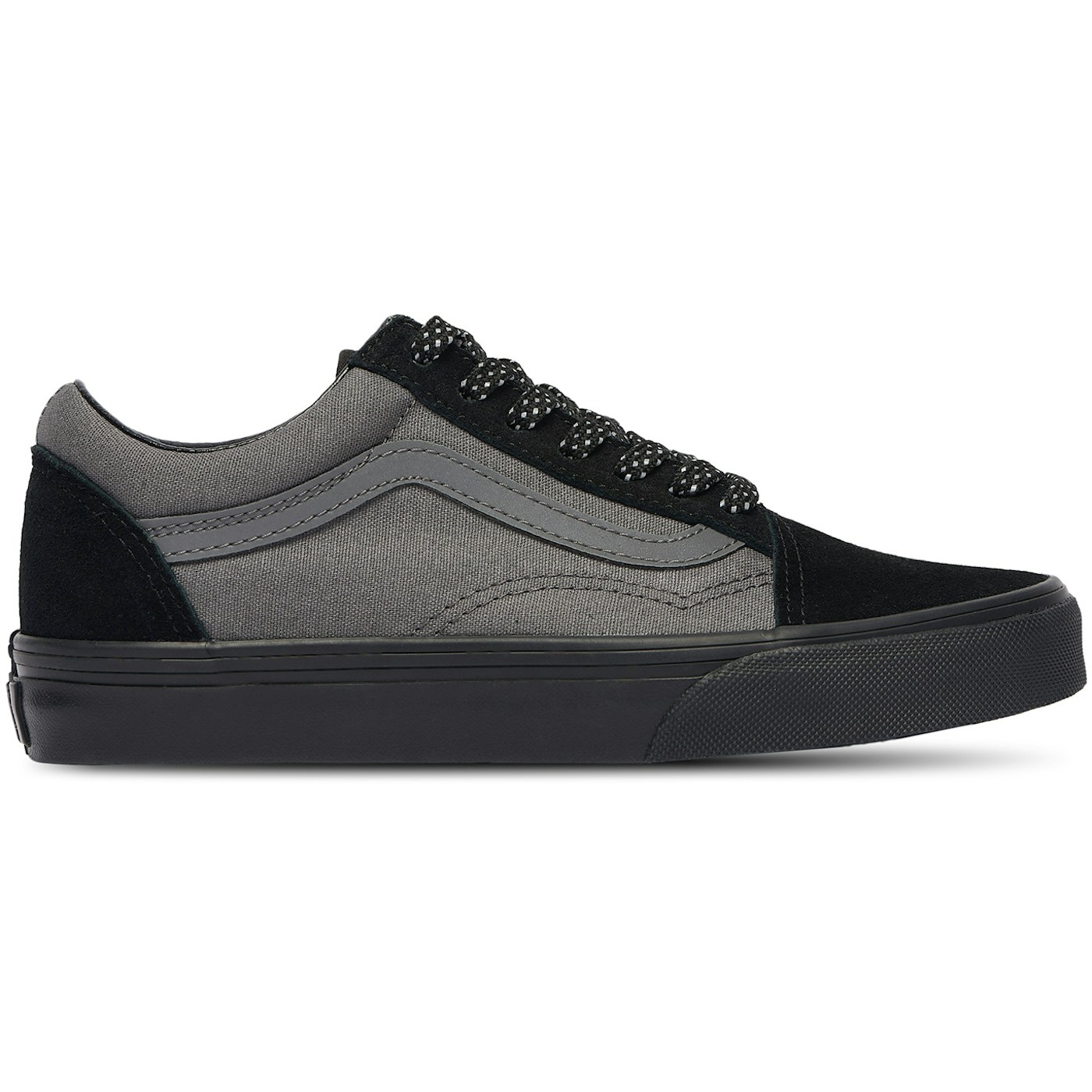 Vans Old Skool Logo Pop Grey Reflective Silver Black (GS)