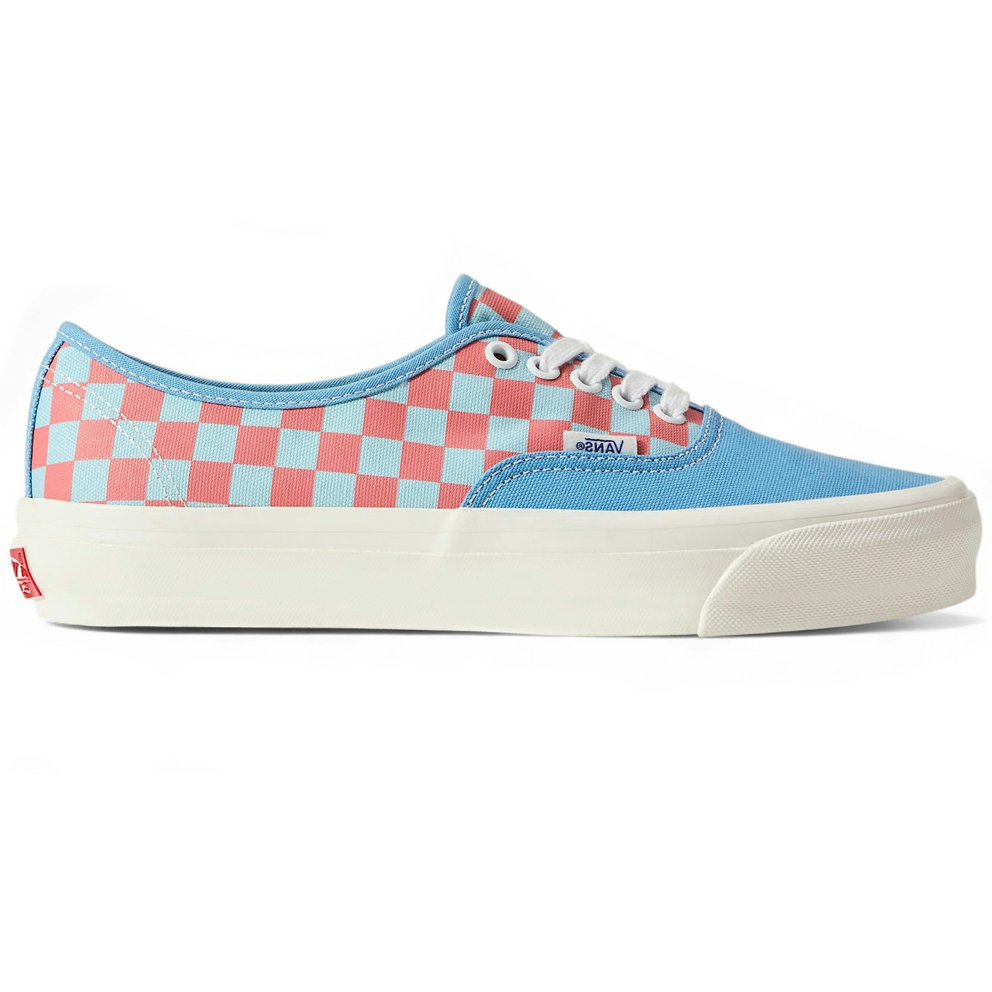 Vans Premium Authentic Heritage Blue Pink Checkerboard