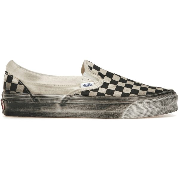 Vans Vault UA OG Classic Slip-On LX Stressed Black Checkerboard