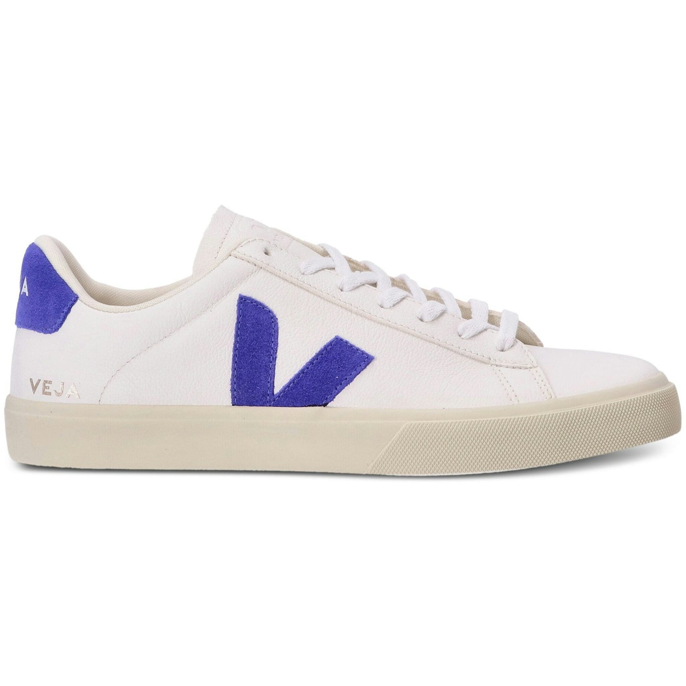 Veja Campo Chromefree Leather White Cobalt Blue