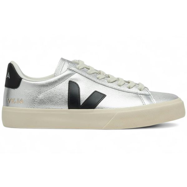 Veja Campo Leather Silver Black