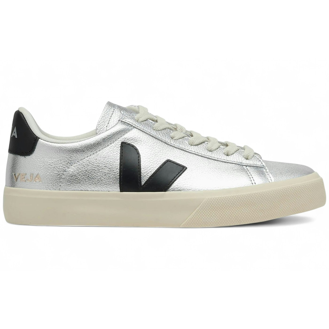 Veja Campo Leather Silver Black