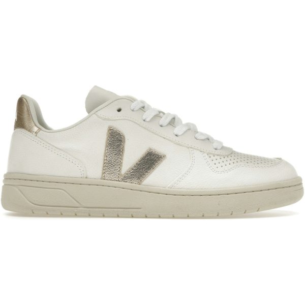 Veja V-10 Chromefree Leather White Platine