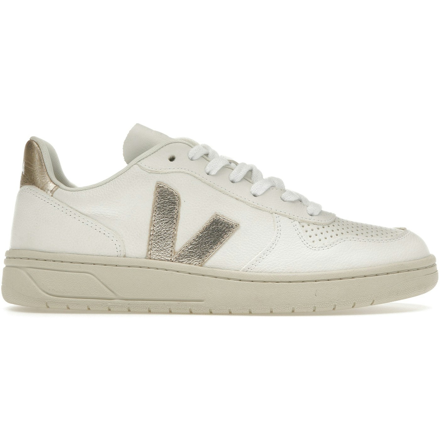 Veja V-10 Chromefree Leather White Platine