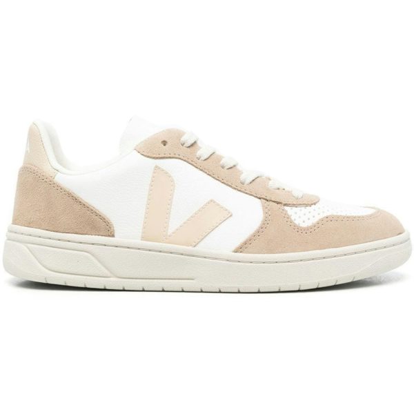 Veja V-10 Chromefree Leather White Sable Sahara
