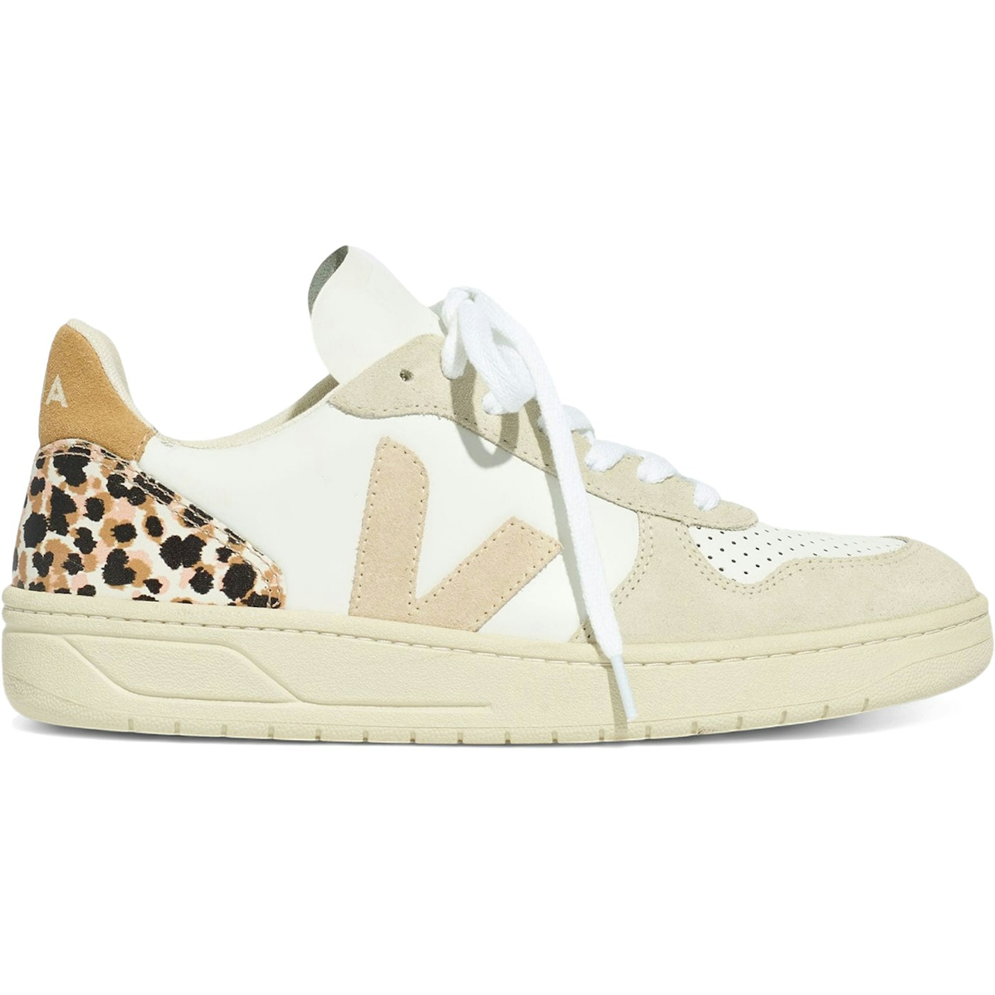 Veja V-10 Leather Madewell White Sable Leopard (Womens)