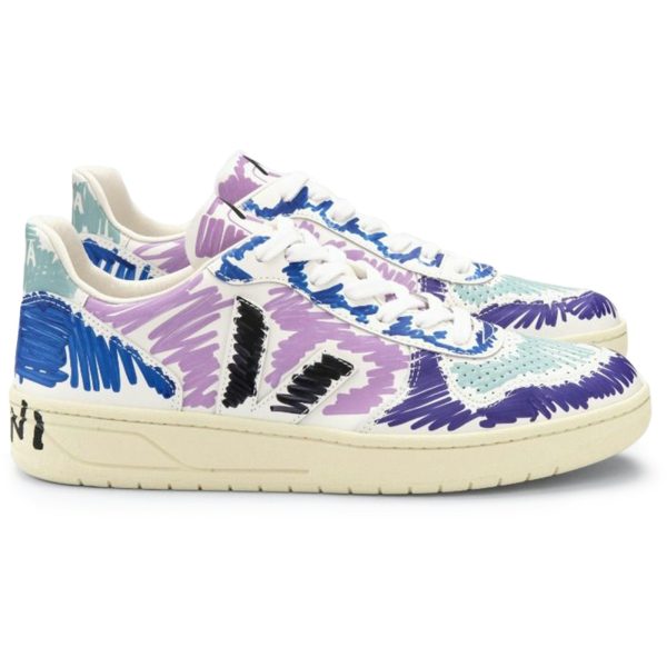 Veja V-10 Leather x Marni Orchid Black