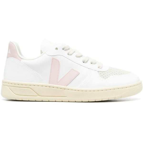 Veja V-12 Leather White Pink (Womens)