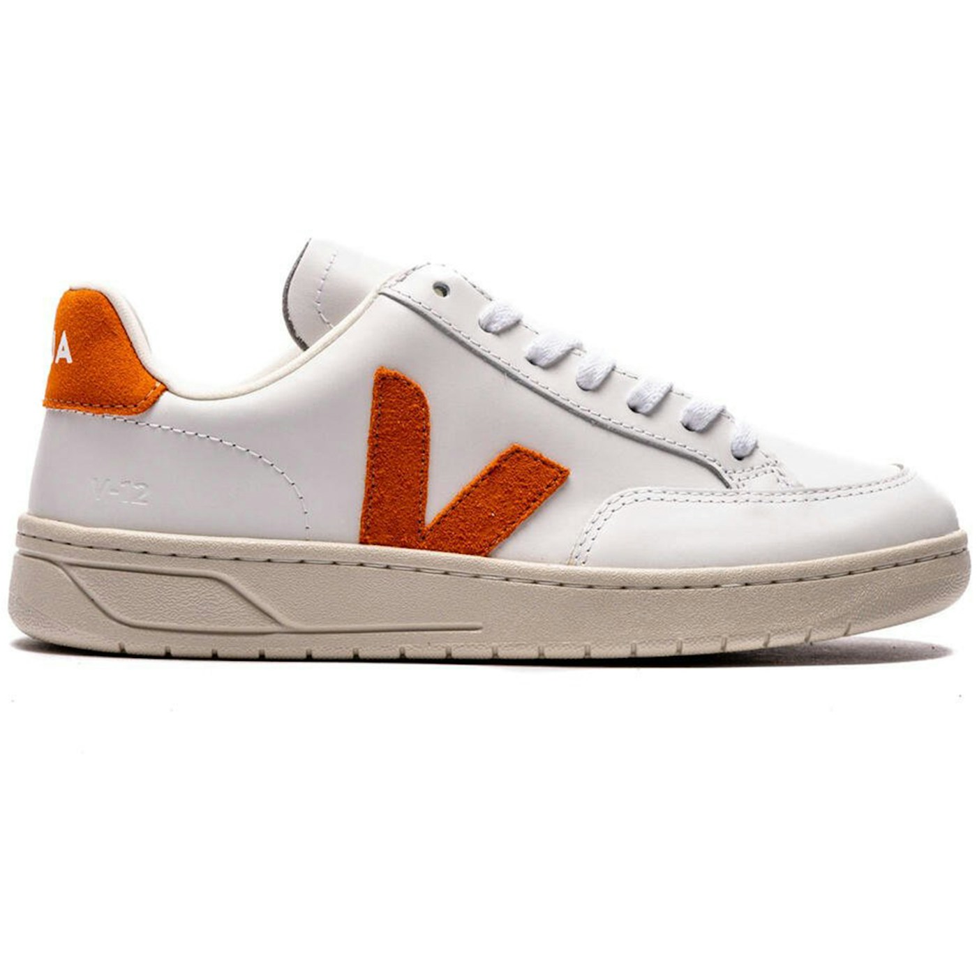 Veja V-12 Leather White Pumpkin 1 Veja V-12 Leather White Pumpkin