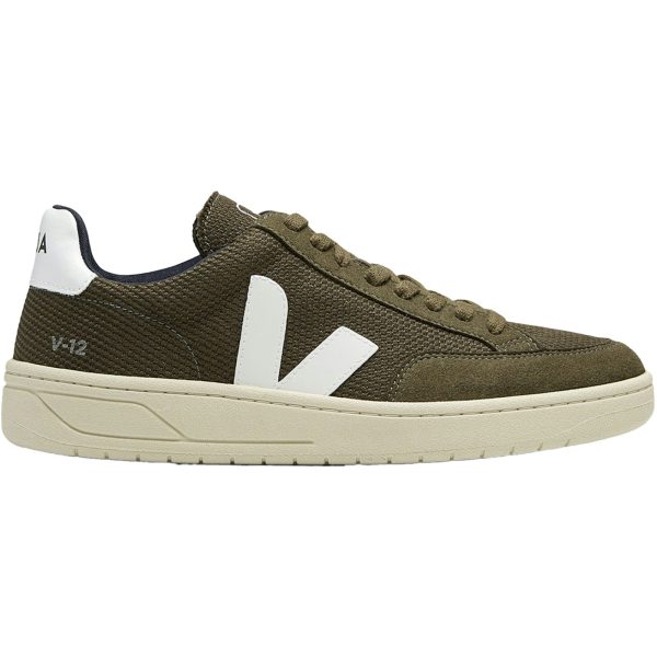 Veja V-12 Olive White