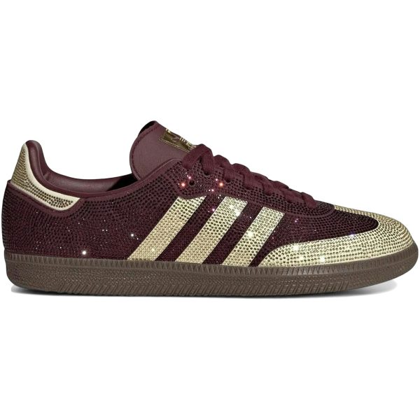 adidas Samba OG Rhinestone Maroon Warm Vanilla (Womens)