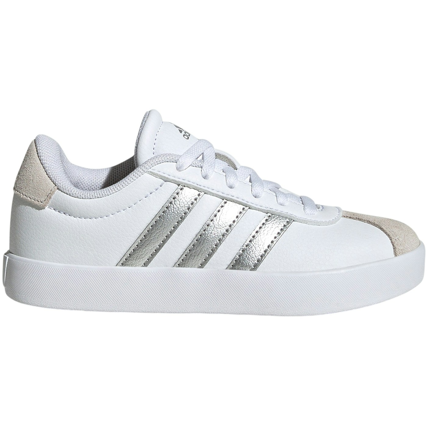 adidas VL Court 3.0 Cloud White Silver Metallic Grey One (GS)