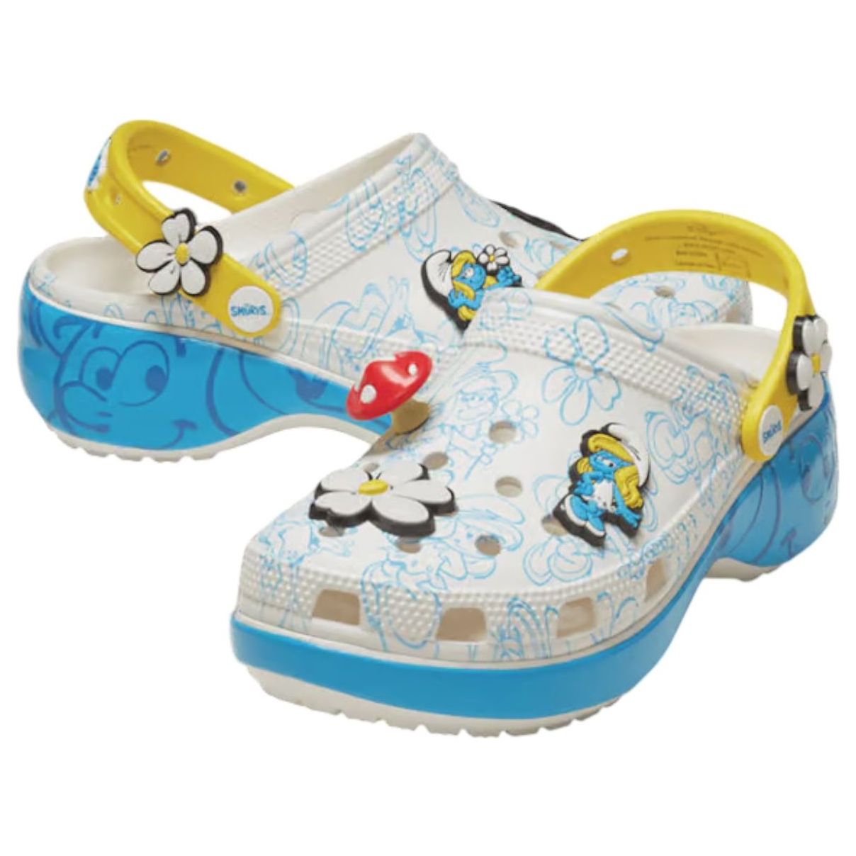 Crocs Classic Platform Clog The Smurfs (Womens) 6 Crocs Classic Platform Clog The Smurfs (Womens)