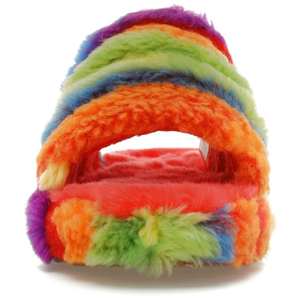 UGG Fluff Yeah Slide Rainbow Stripes (Kids)