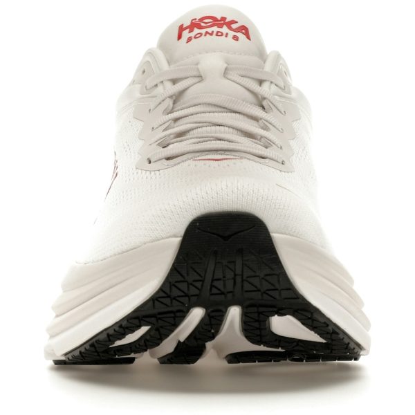 Hoka One One Bondi 8 White Vermillion