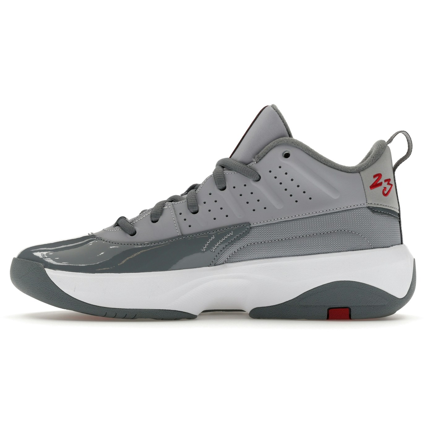Jordan Max Aura 7 Wolf Grey Varsity Red 5 Jordan Max Aura 7 Wolf Grey Varsity Red