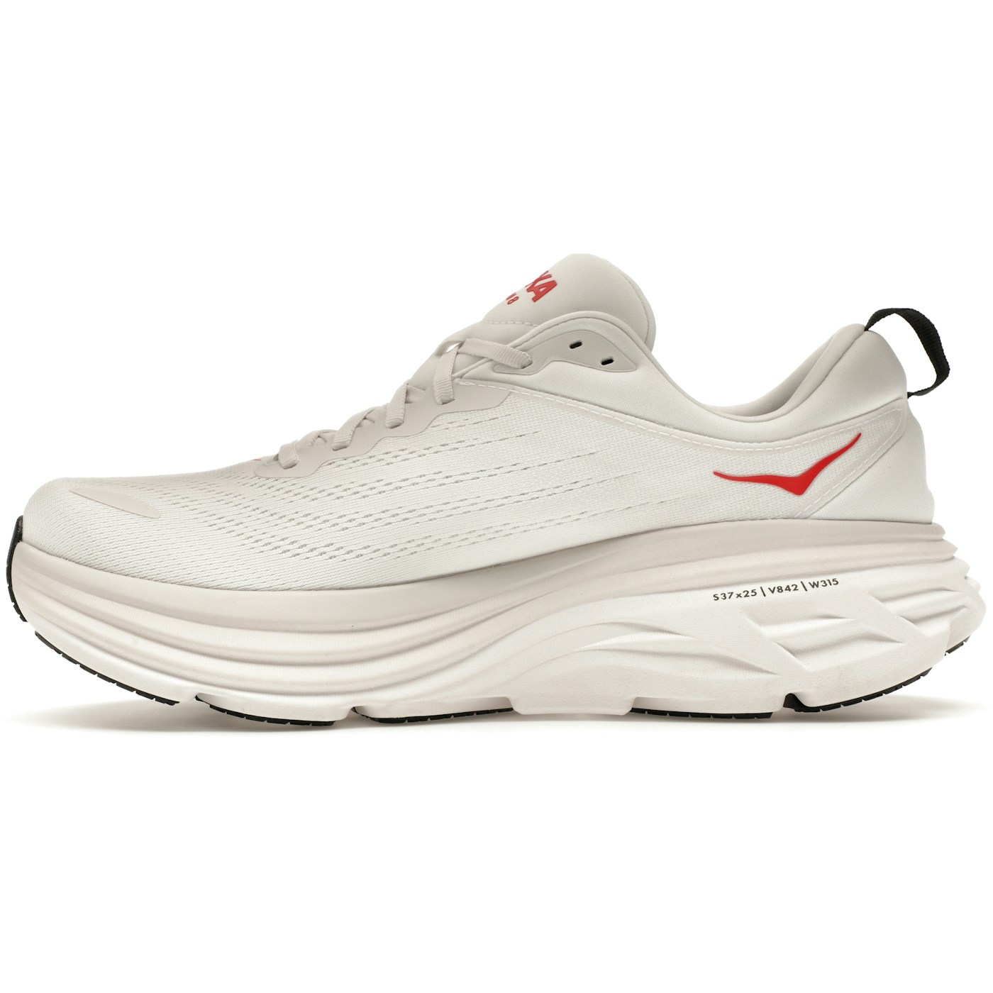 Hoka One One Bondi 8 White Vermillion 5 Hoka One One Bondi 8 White Vermillion