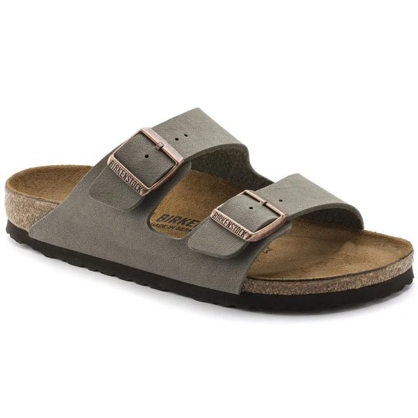 Birkenstock Arizona Birko-Flor Birkibuc Etroit Narrow sandals / Stone