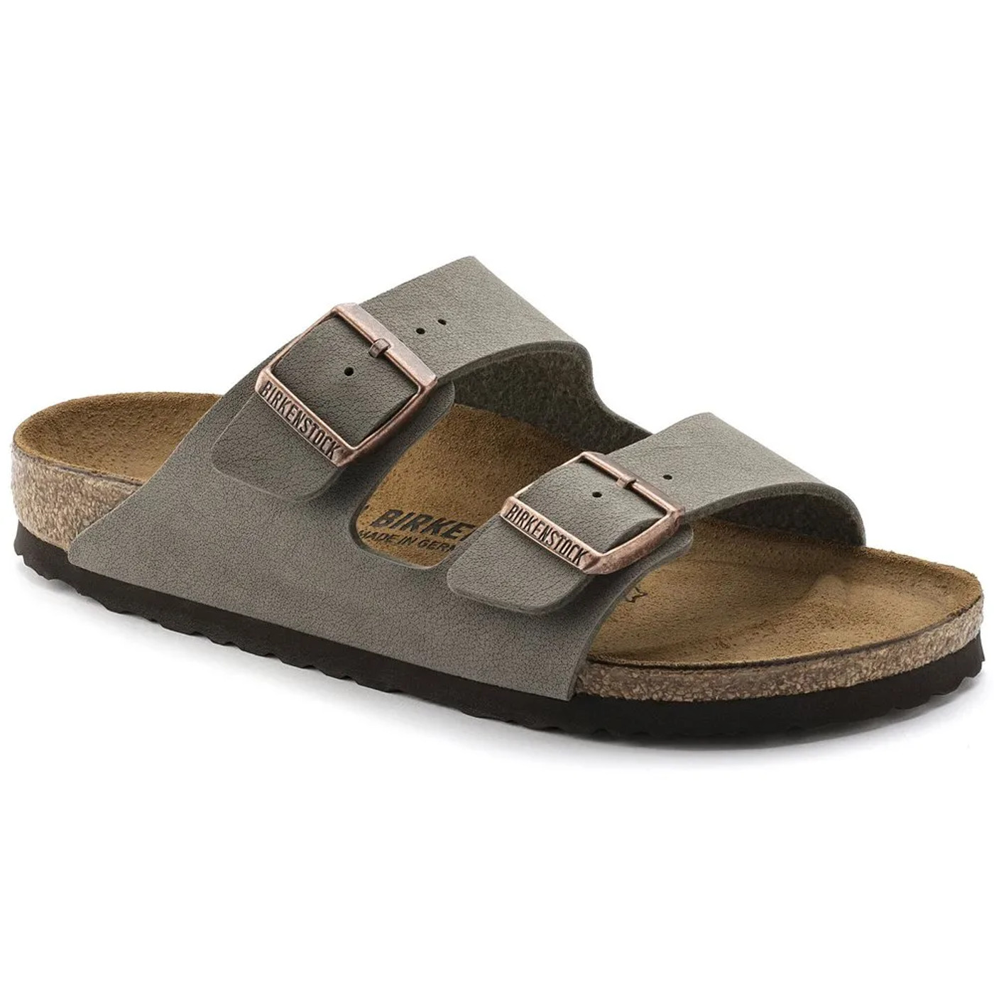 Birkenstock Arizona Birko-Flor Birkibuc Etroit Narrow sandals / Stone