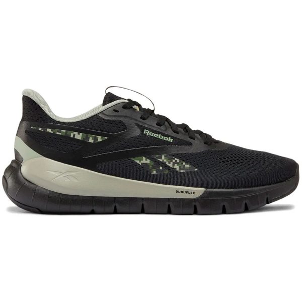 Reebok Flex trainers / Black / Hazy Green
